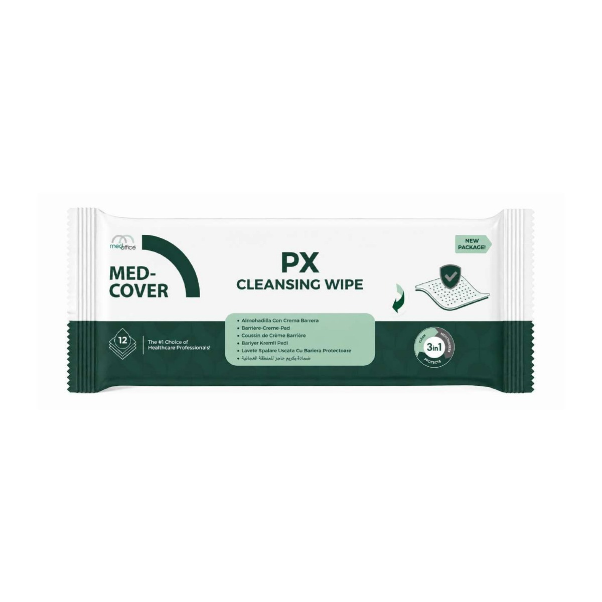 MED-COVER PX CLEANSING WIPES 12 pcs
