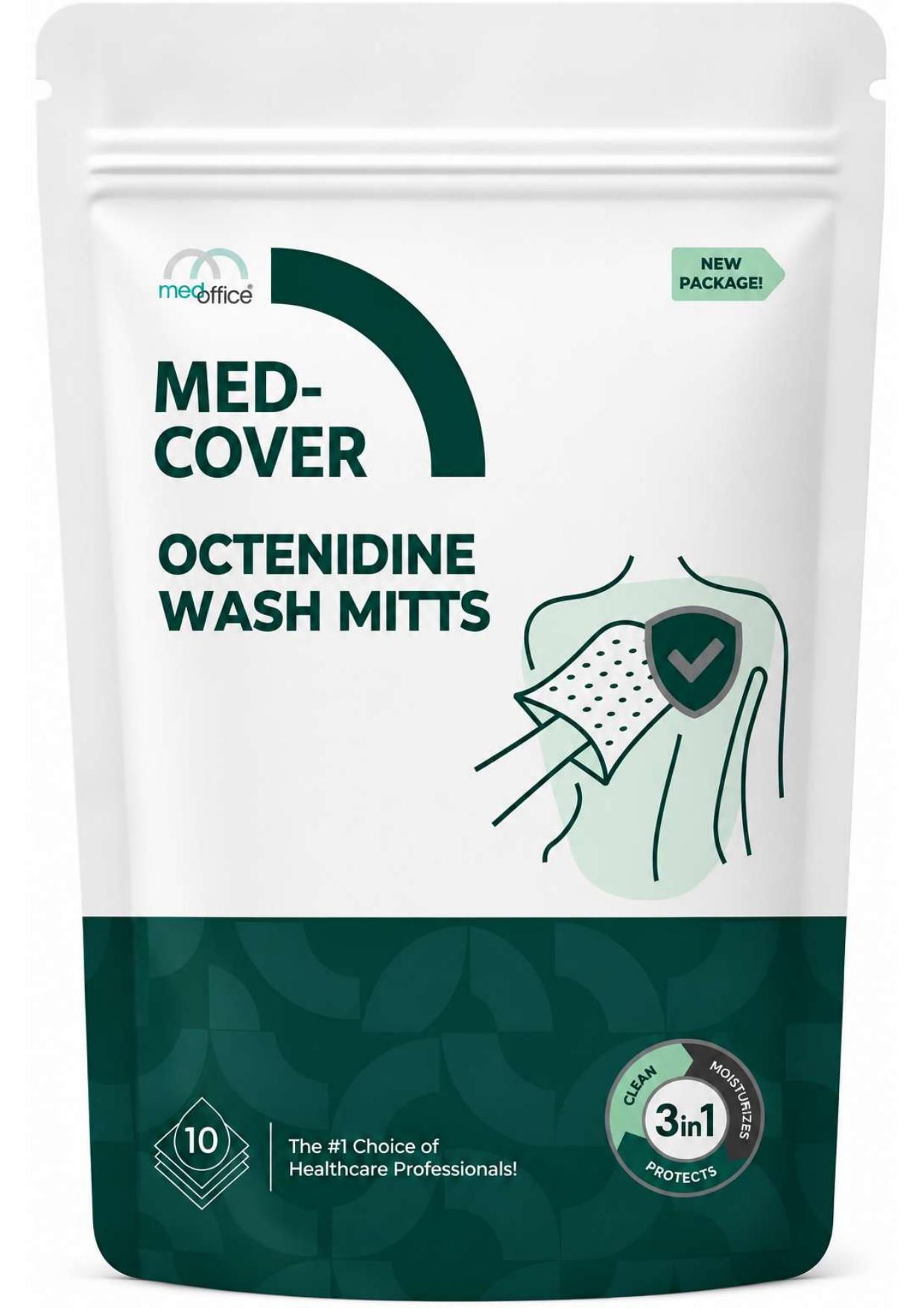 MED-COVER OCTENIDINE WASH MITTS 10 pcs
