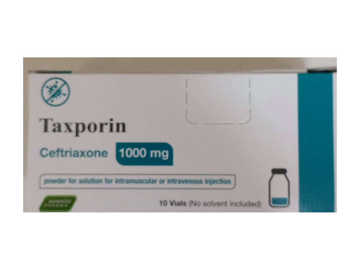 TAXPORIN 1000 mg — 10 Vials