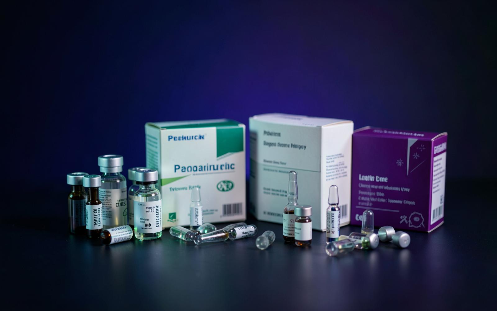 Pharmaceutical medicines, vials and product cartons